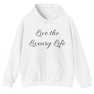White Vita Di Lusso Unisex Heavy Blend™ Hooded Sweatshirt